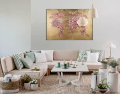 Handgemaltes Gemälde 'Blühende Welt' 120x80cm | inkl. Echtheitszertifikat