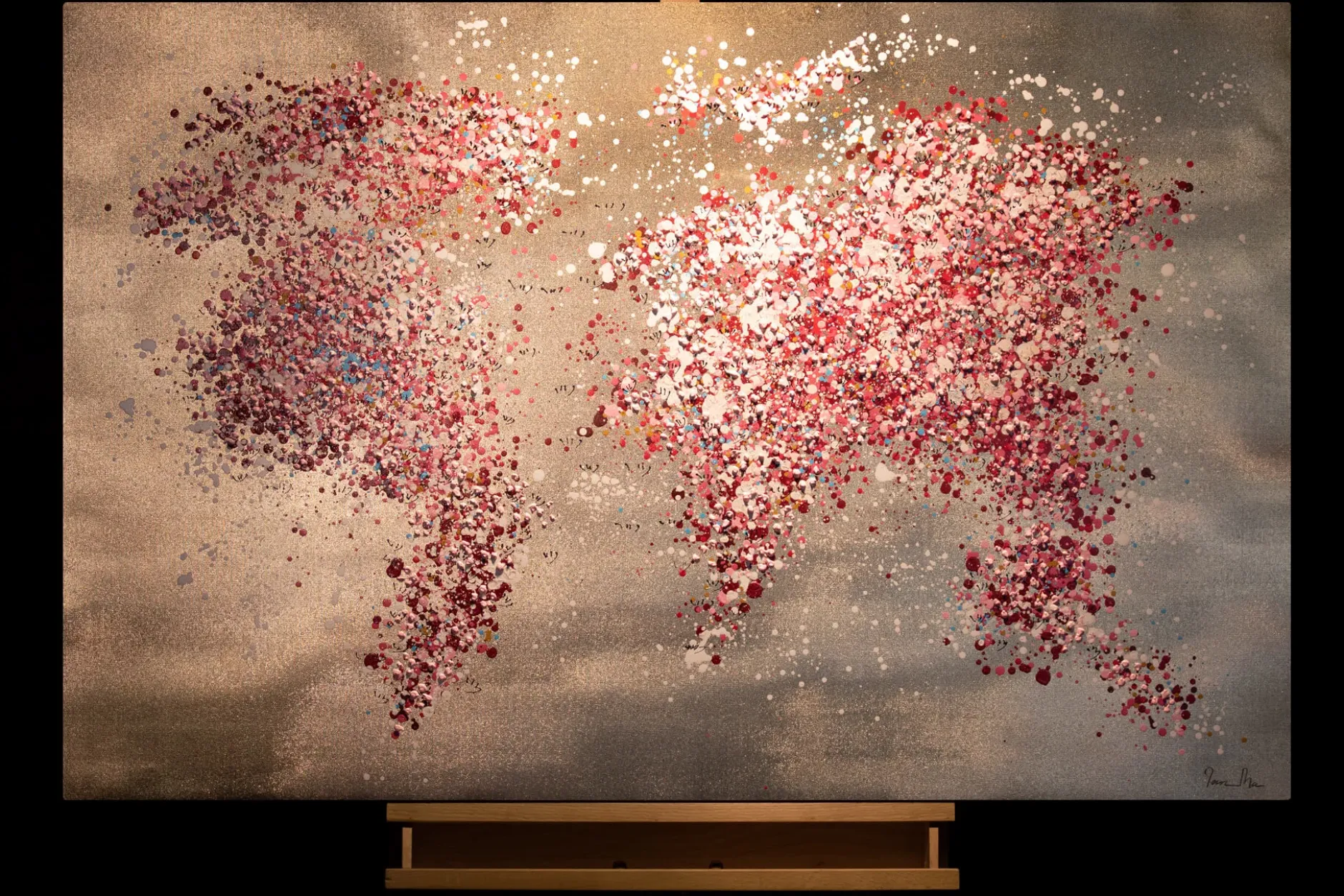 Handgemaltes Gemälde 'Blühende Welt' 120x80cm | inkl. Echtheitszertifikat