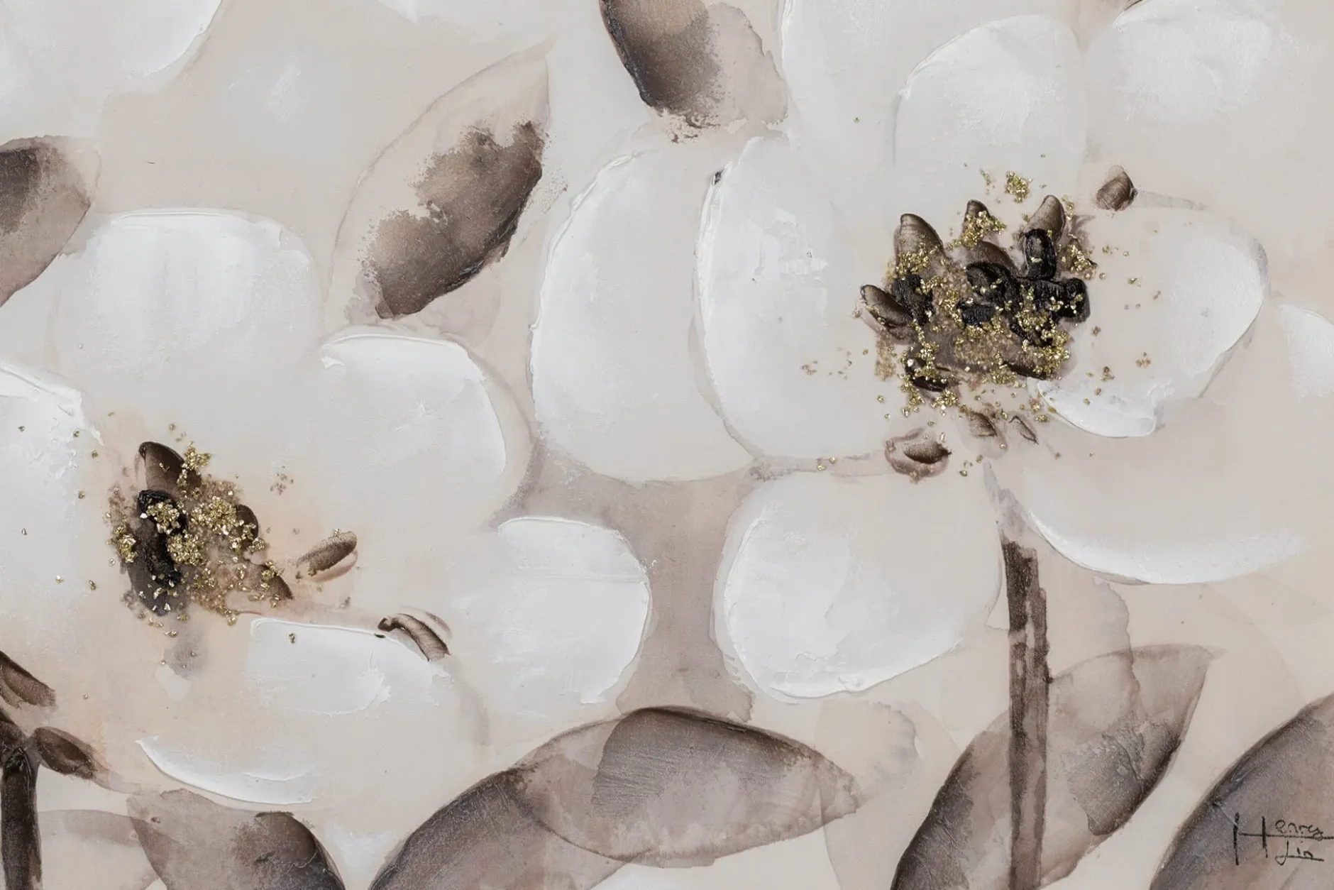 Handgemaltes Gemälde 'Blühende Erinnerung' 120x60cm | inkl. Echtheitszertifikat