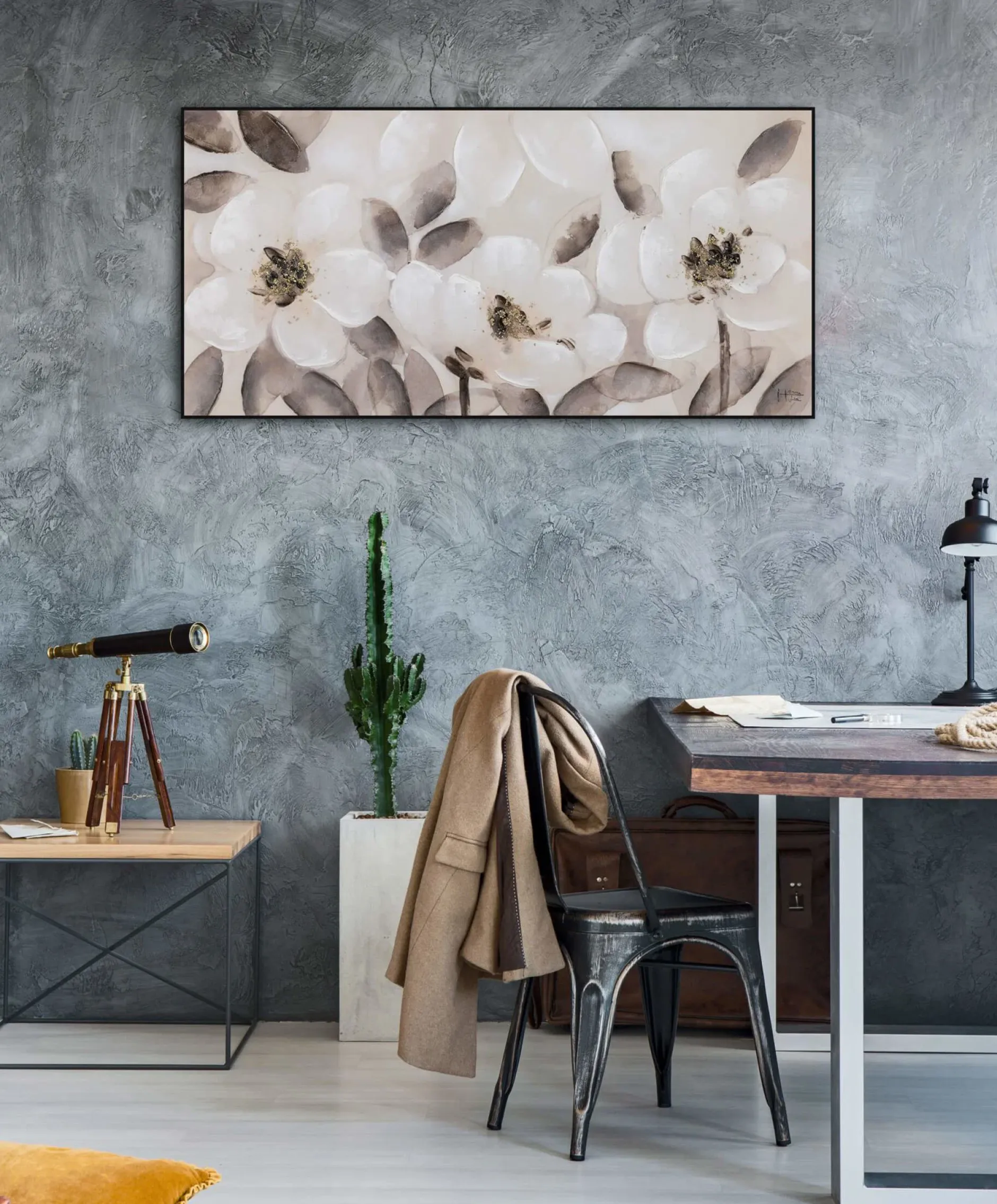 Handgemaltes Gemälde 'Blühende Erinnerung' 120x60cm | inkl. Echtheitszertifikat