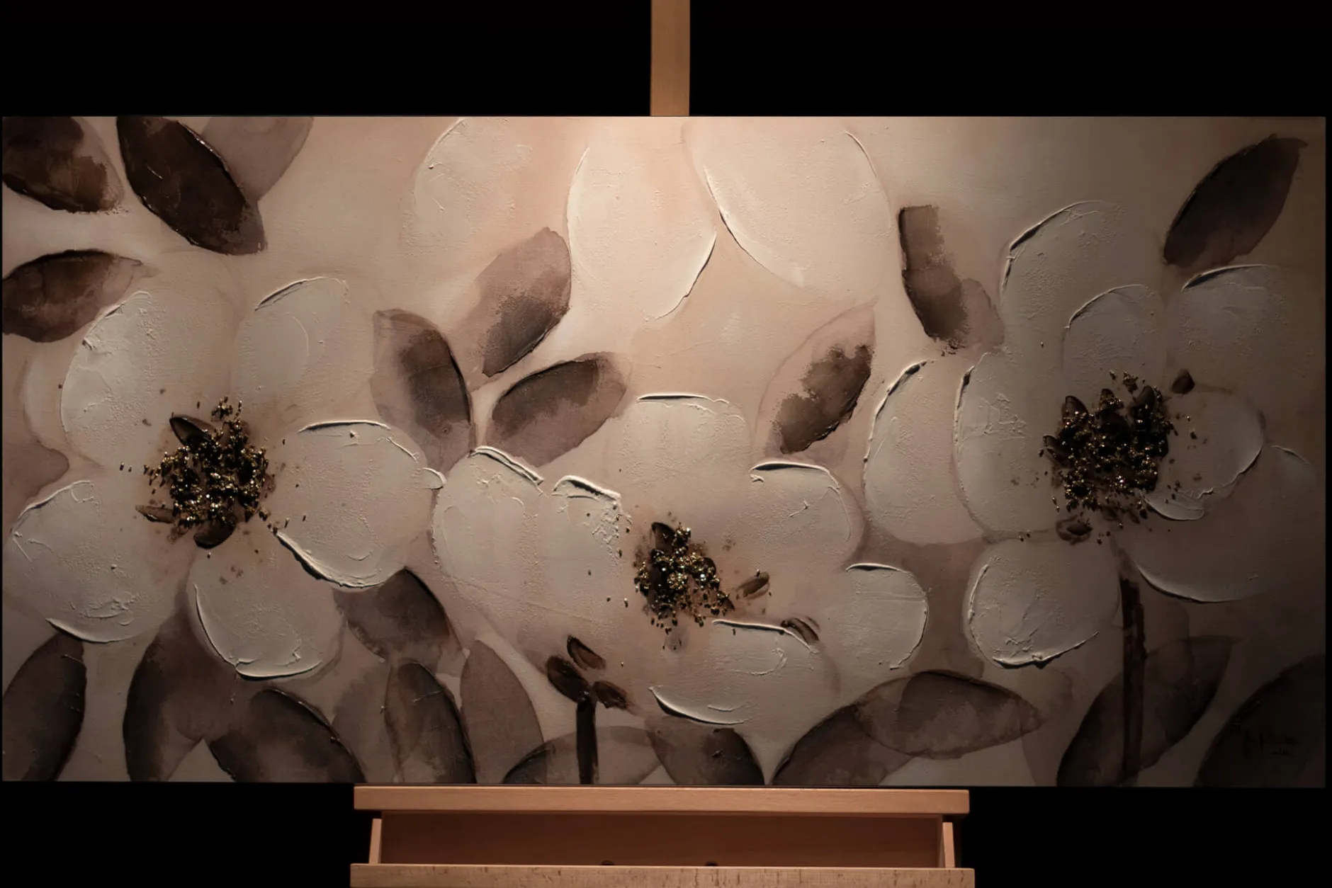 Handgemaltes Gemälde 'Blühende Erinnerung' 120x60cm | inkl. Echtheitszertifikat