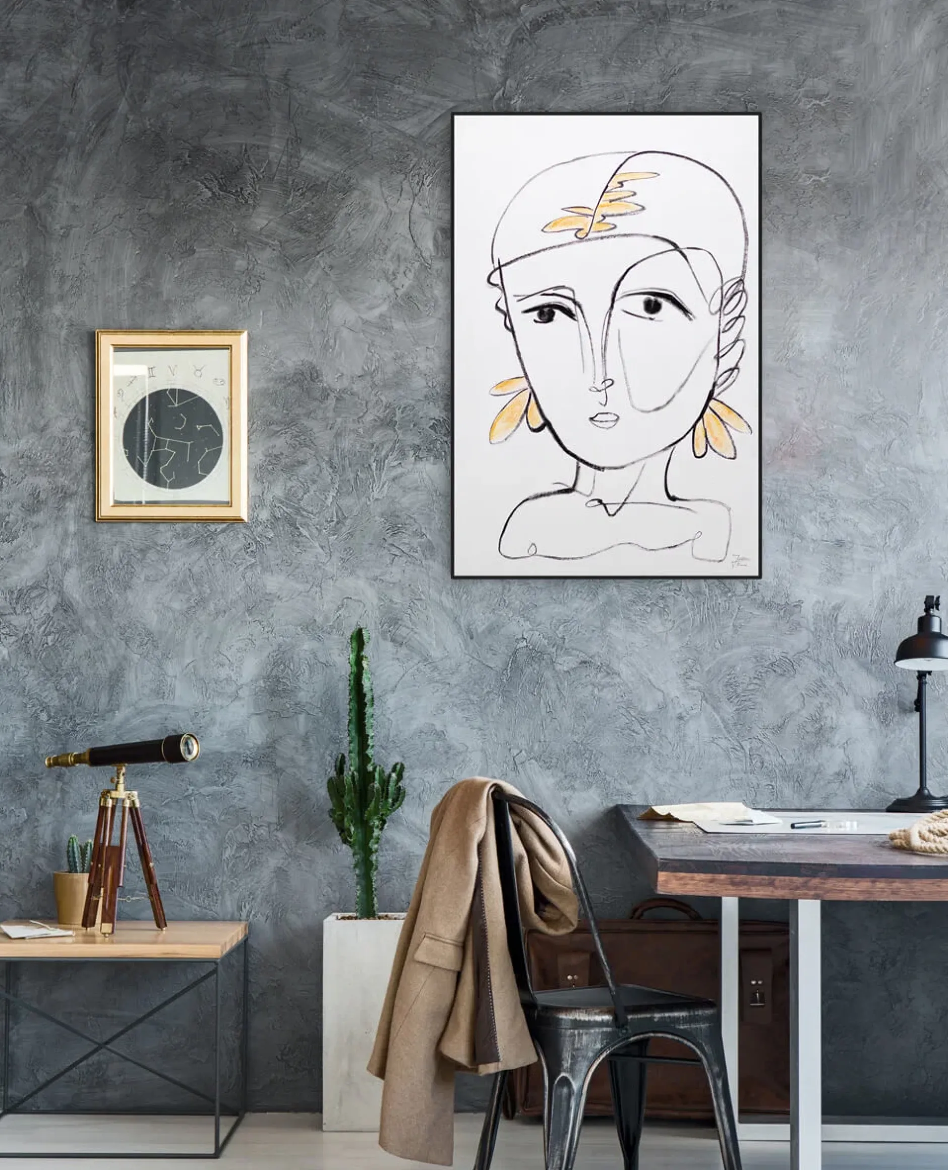 Handgemaltes Gemälde 'Blick ins Innere' 60x90cm | inkl. Echtheitszertifikat