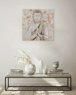 Handgemaltes Gemälde 'Blooming Well-Being' 80x80cm | inkl. Echtheitszertifikat