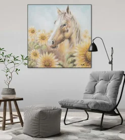 Handgemaltes Gemälde 'Blooming Freedom' 80x80cm | inkl. Echtheitszertifikat