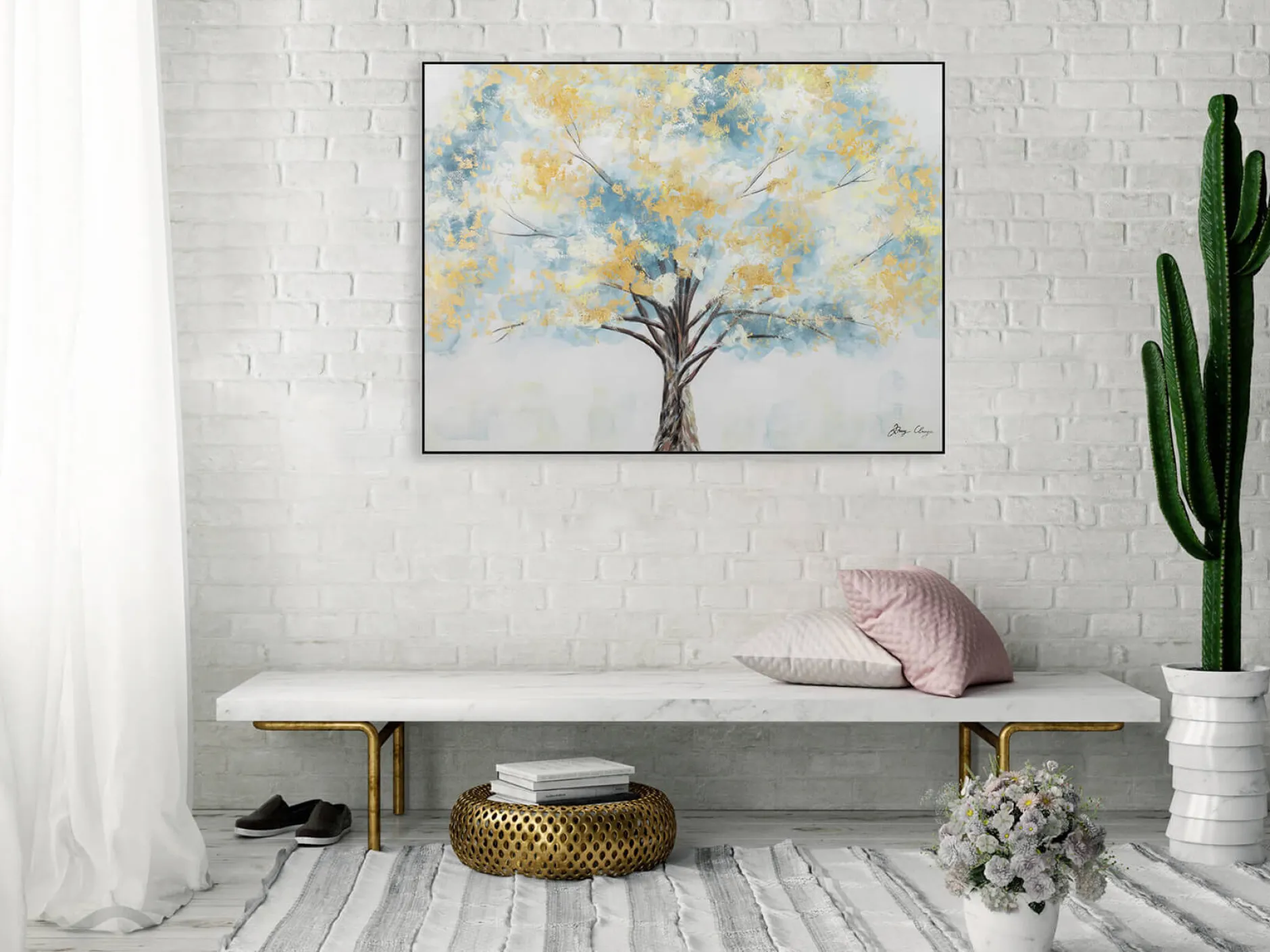 Handgemaltes Gemälde 'Blooming Giant' 100x75cm | inkl. Echtheitszertifikat