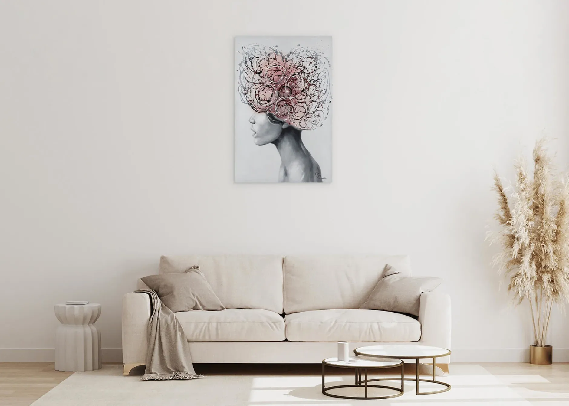 Handgemaltes Gemälde 'Blossom of Thought' 60x90cm | inkl. Echtheitszertifikat
