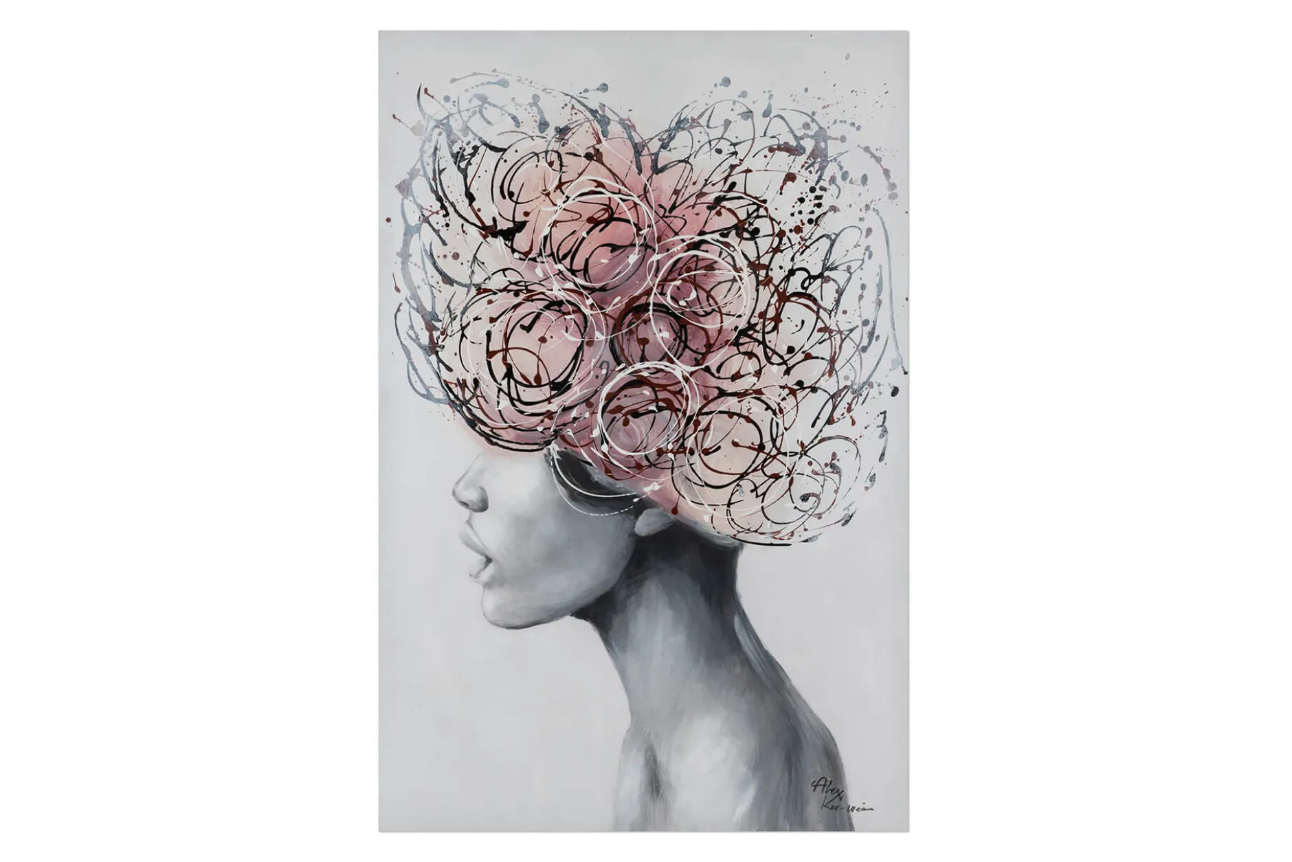Handgemaltes Gemälde 'Blossom of Thought' 60x90cm | inkl. Echtheitszertifikat