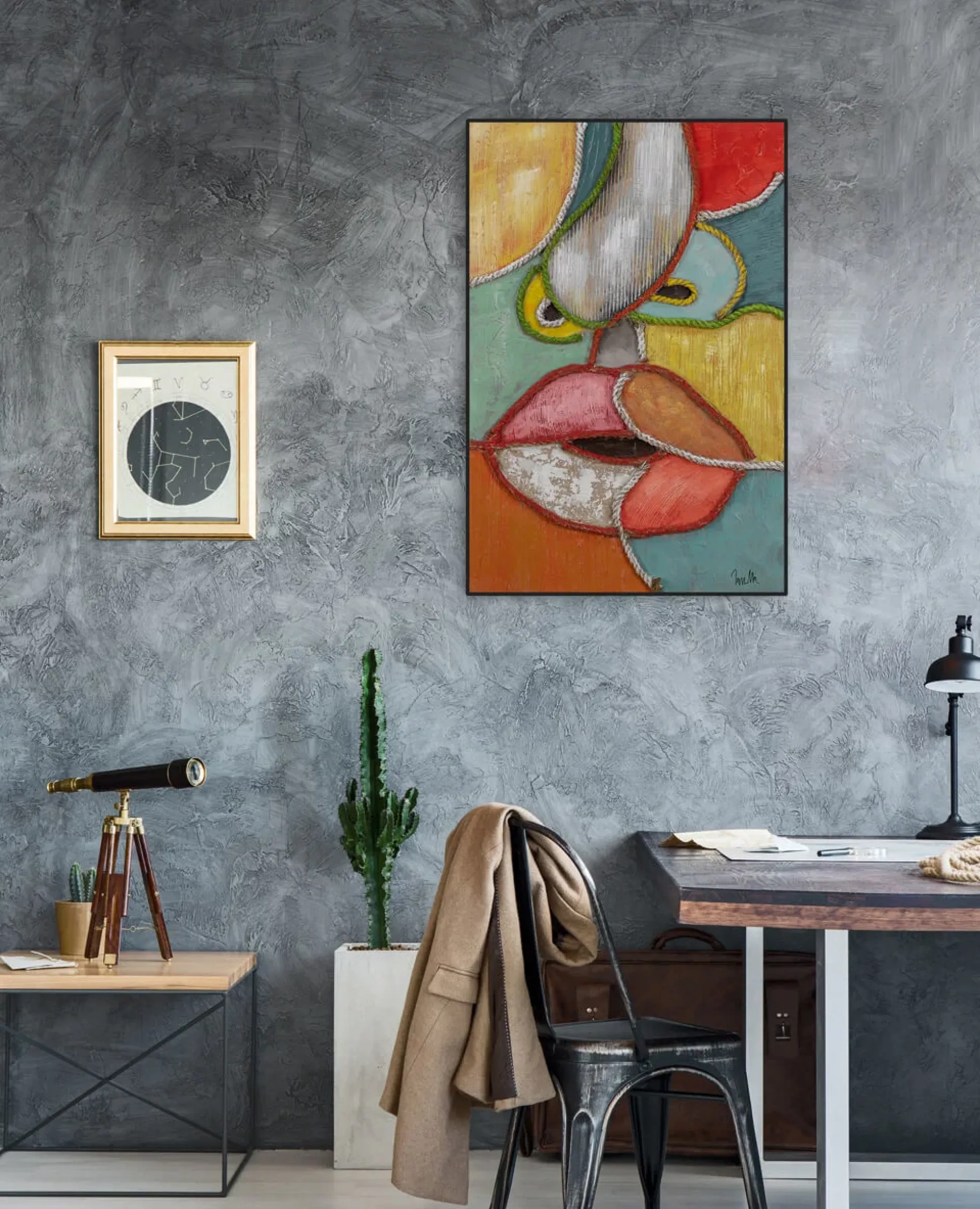 Handgemaltes Gemälde 'Blow me a Kiss' 60x90cm | inkl. Echtheitszertifikat