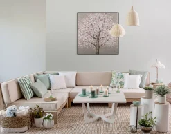 Handgemaltes Gemälde 'Blüten des Mondes' 80x80cm | inkl. Echtheitszertifikat