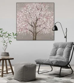 Handgemaltes Gemälde 'Blüten des Mondes' 80x80cm | inkl. Echtheitszertifikat