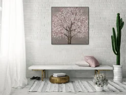 Handgemaltes Gemälde 'Blüten des Mondes' 80x80cm | inkl. Echtheitszertifikat