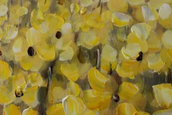 Handgemaltes Gemälde 'Blumenmeer in Gelb' 120x60cm | inkl. Echtheitszertifikat