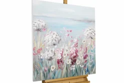 Handgemaltes Gemälde 'Blumige Aussichten' 80x80cm | inkl. Echtheitszertifikat