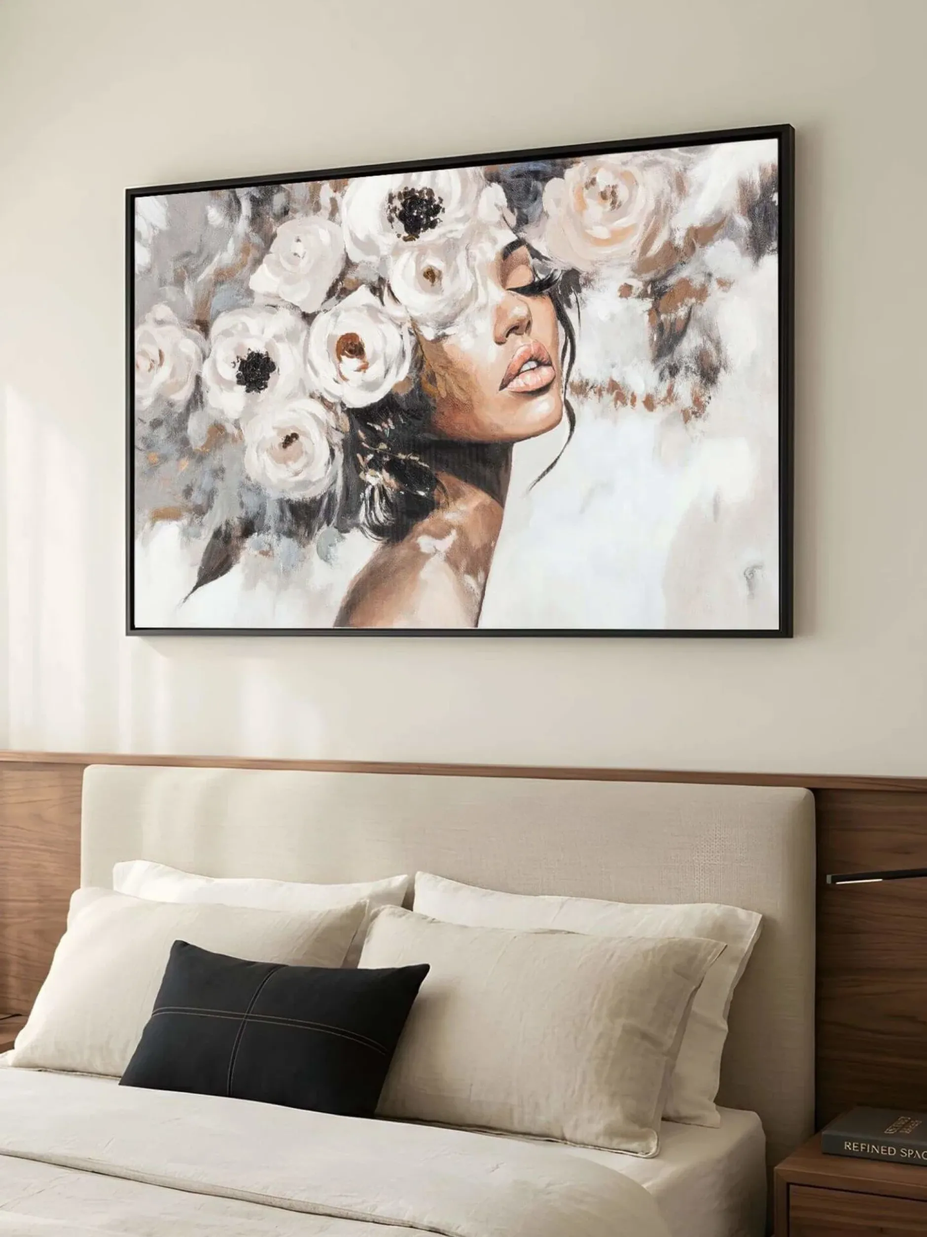 Handgemaltes Gemälde 'Blush in Bloom' 90x60cm | inkl. Echtheitszertifikat