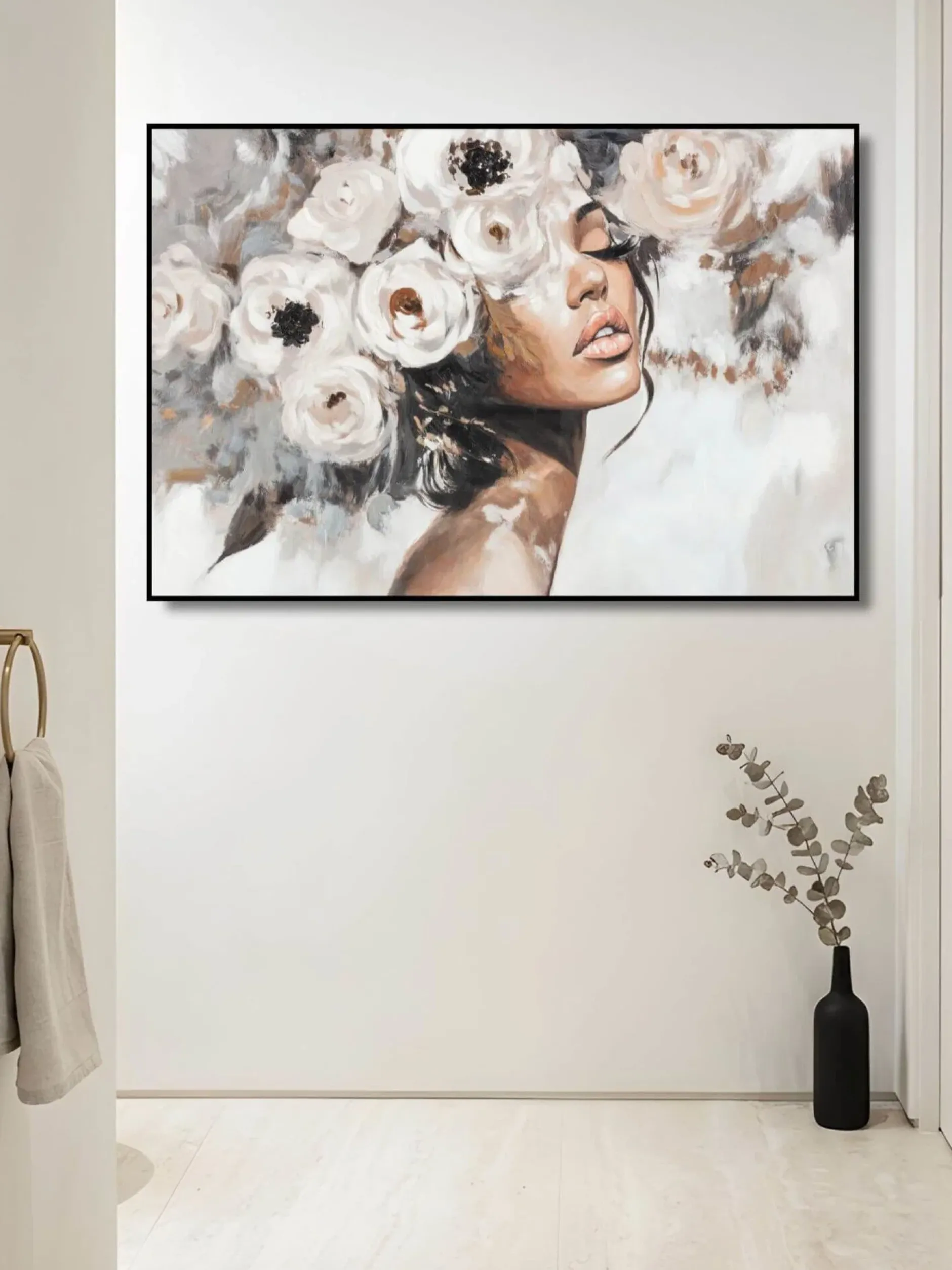 Handgemaltes Gemälde 'Blush in Bloom' 90x60cm | inkl. Echtheitszertifikat