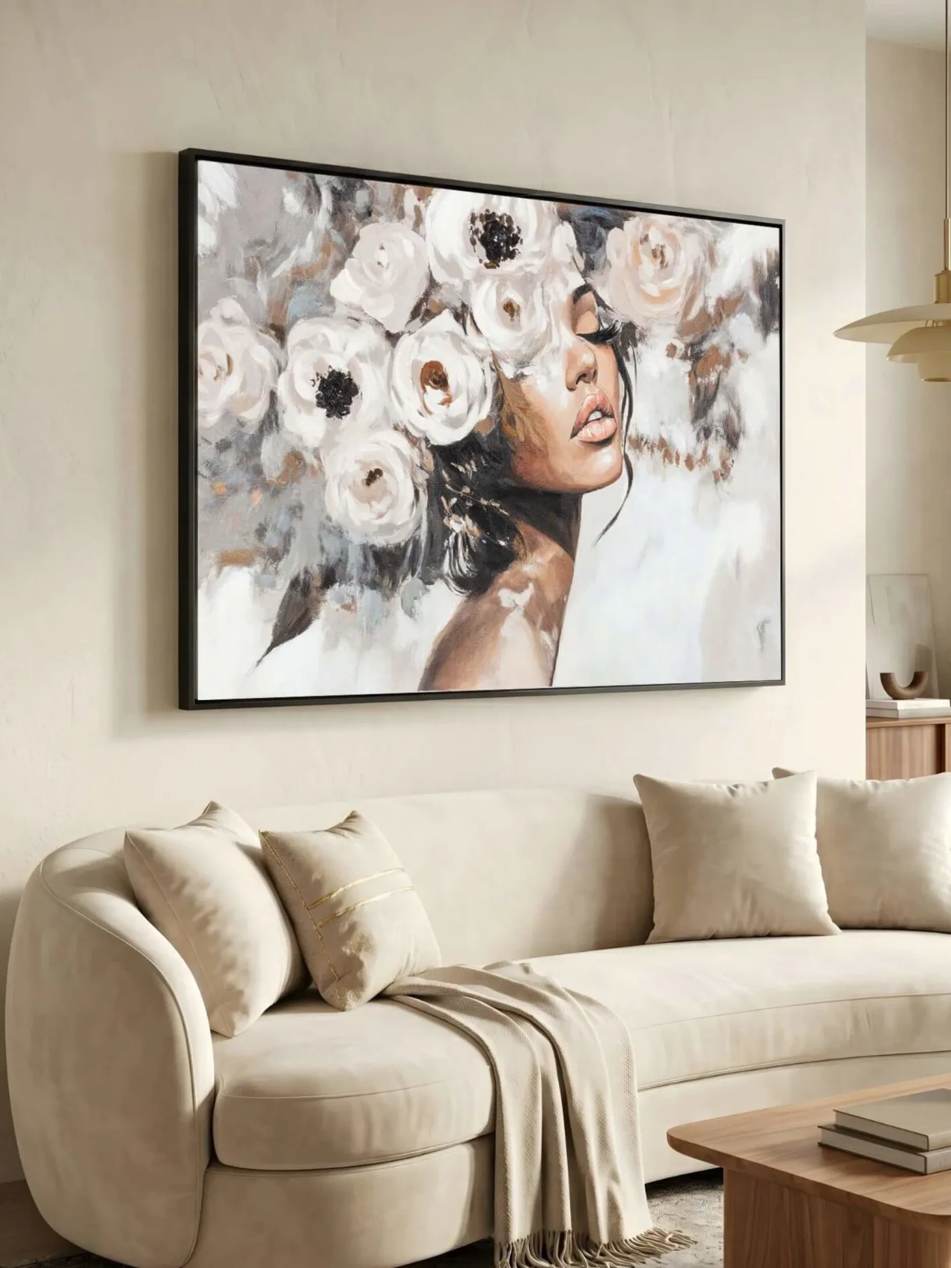Handgemaltes Gemälde 'Blush in Bloom' 90x60cm | inkl. Echtheitszertifikat
