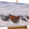 Handgemaltes Gemälde 'Boote der Fischer' 120x60cm | inkl. Echtheitszertifikat