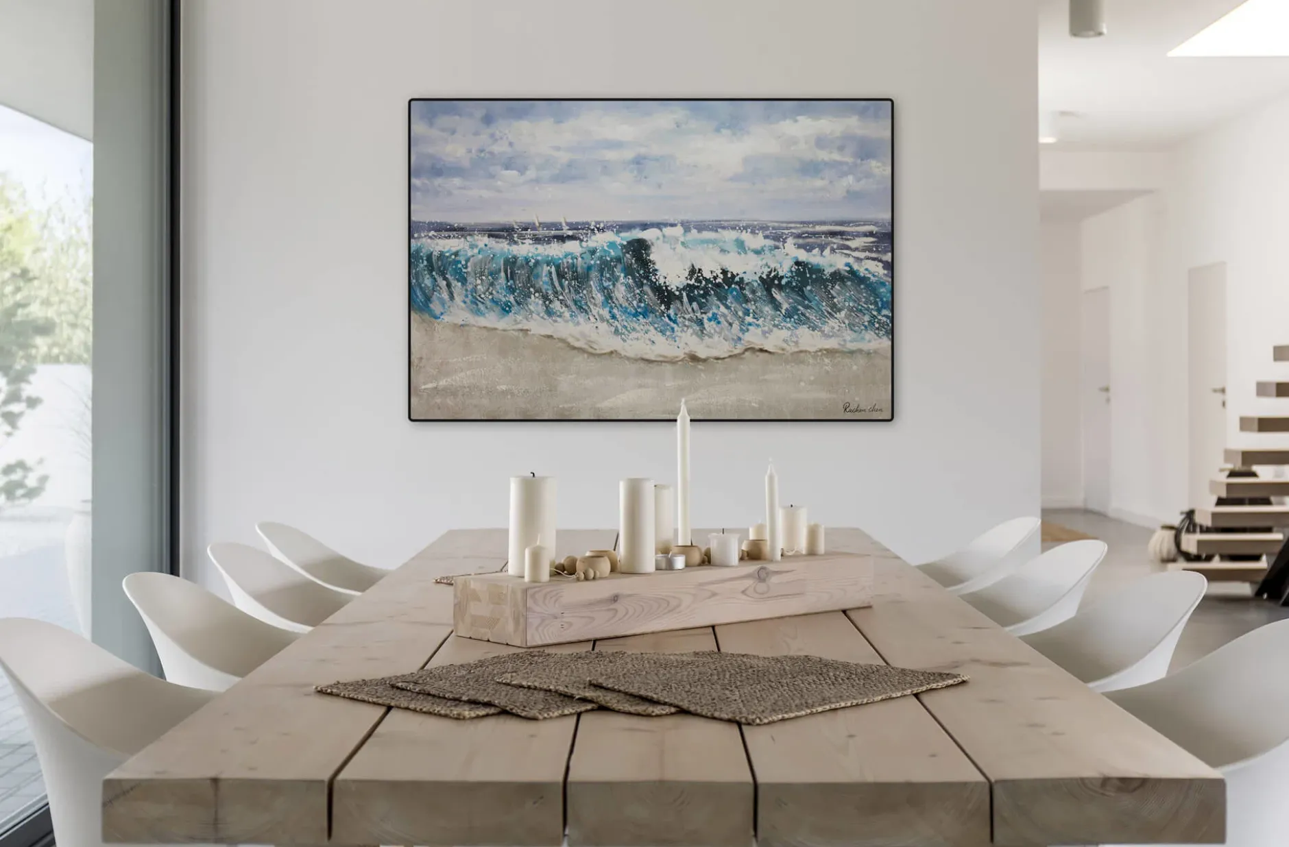 Handgemaltes Gemälde 'Breaking Waves' 120x80cm | inkl. Echtheitszertifikat