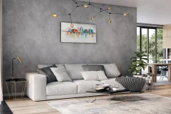 Handgemaltes Gemälde 'Brussels Skyline Silhouette' 120x60cm | inkl. Echtheitszertifikat