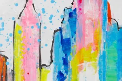 Handgemaltes Gemälde 'Brussels Skyline Silhouette' 120x60cm | inkl. Echtheitszertifikat