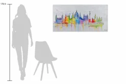 Handgemaltes Gemälde 'Budapest Skyline Silhouette' 120x60cm | inkl. Echtheitszertifikat