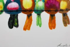 Handgemaltes Gemälde 'Bunte Bande' 60x60cm | inkl. Echtheitszertifikat