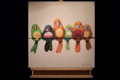 Handgemaltes Gemälde 'Bunte Bande' 60x60cm | inkl. Echtheitszertifikat