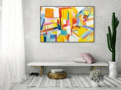 Handgemaltes Gemälde 'Bunte Illusion' 120x80cm | inkl. Echtheitszertifikat
