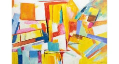 Handgemaltes Gemälde 'Bunte Illusion' 120x80cm | inkl. Echtheitszertifikat