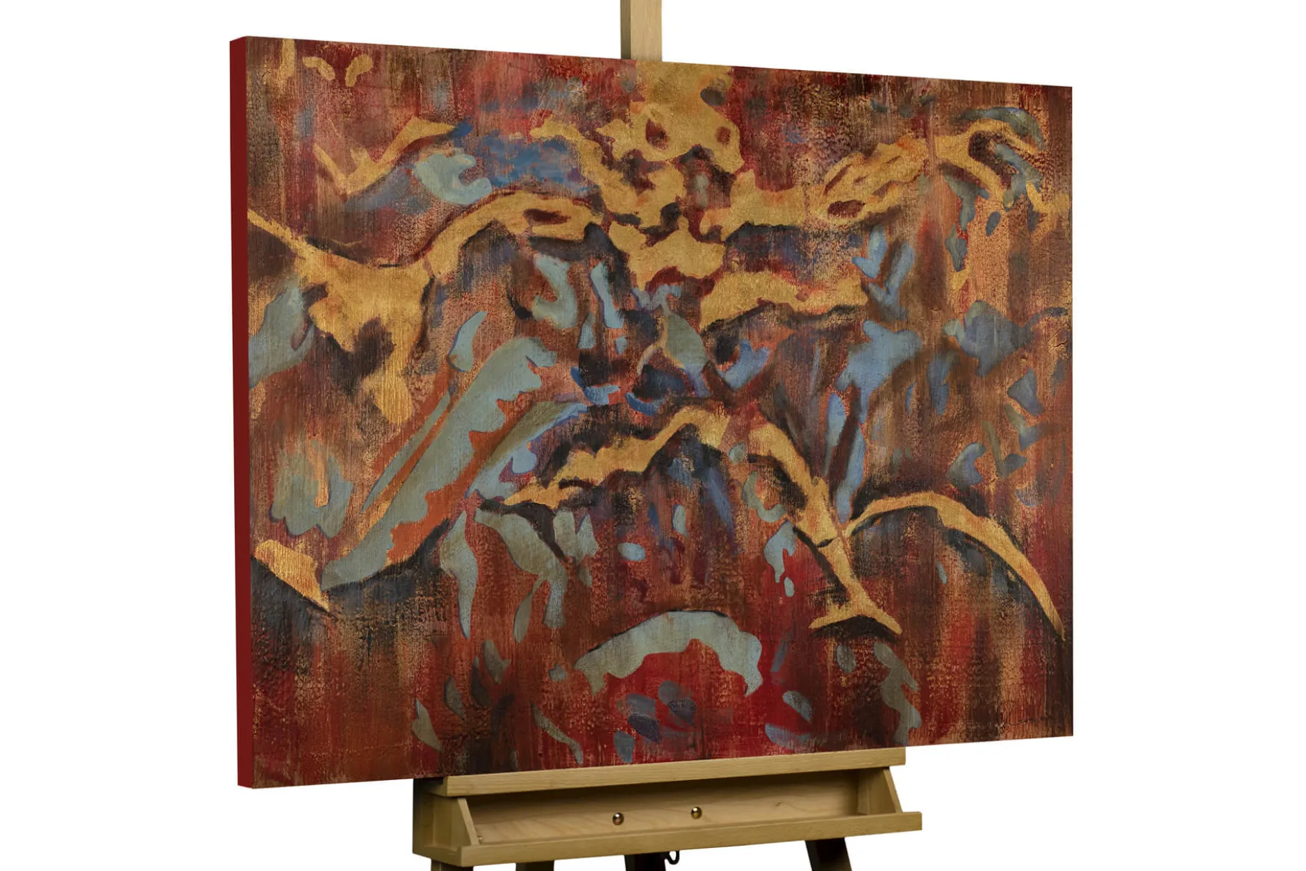 Handgemaltes Gemälde 'Bunter Marmor' 100x70cm | inkl. Echtheitszertifikat