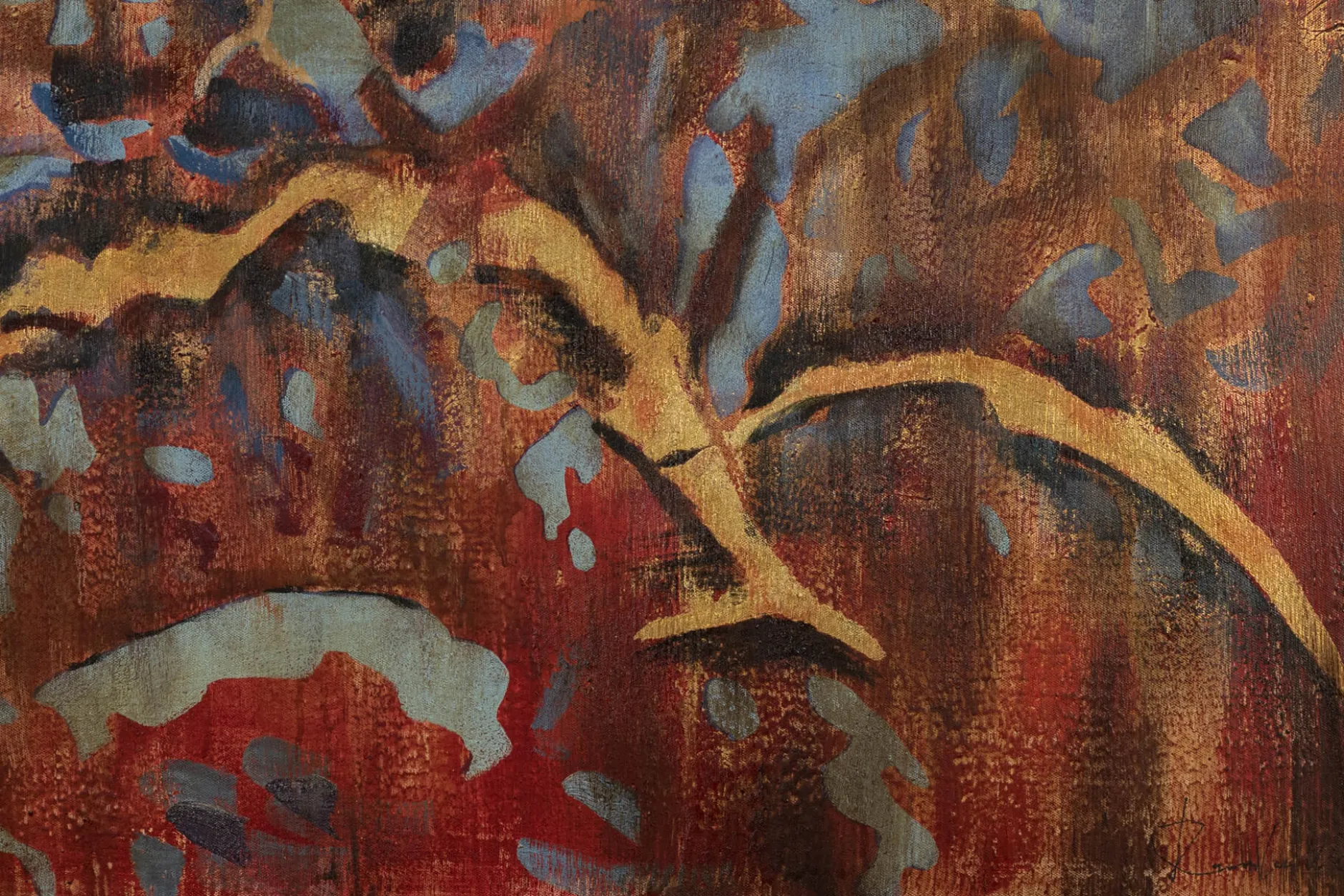 Handgemaltes Gemälde 'Bunter Marmor' 100x70cm | inkl. Echtheitszertifikat