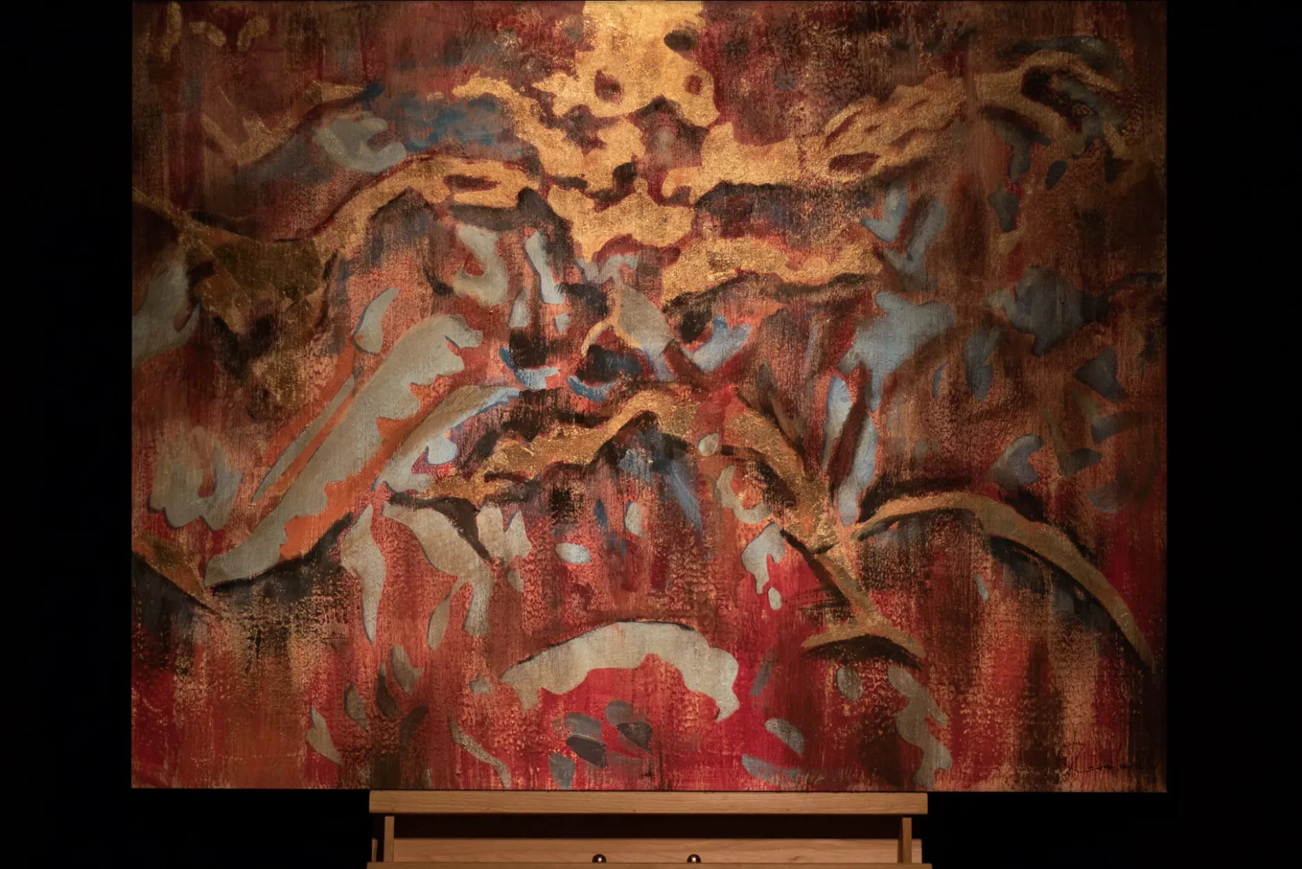 Handgemaltes Gemälde 'Bunter Marmor' 100x70cm | inkl. Echtheitszertifikat