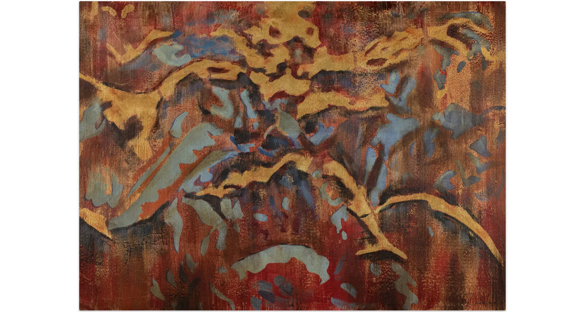 Handgemaltes Gemälde 'Bunter Marmor' 100x70cm | inkl. Echtheitszertifikat