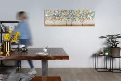 Handgemaltes Gemälde 'Buntes Herbstlaub' 150x50cm | inkl. Echtheitszertifikat
