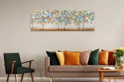 Handgemaltes Gemälde 'Buntes Herbstlaub' 150x50cm | inkl. Echtheitszertifikat