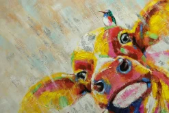Handgemaltes Gemälde 'Buntes Hofleben' 120x80cm | inkl. Echtheitszertifikat