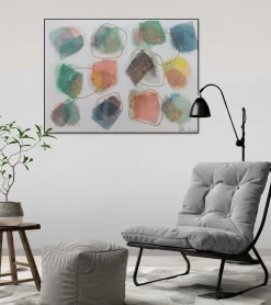 Handgemaltes Gemälde 'Buntes Zusammenspiel' 100x75cm | inkl. Echtheitszertifikat