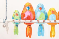 Handgemaltes Gemälde 'Bunte Truppe' 120x60cm | inkl. Echtheitszertifikat
