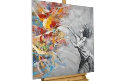 Handgemaltes Gemälde 'Burst of Emotions' 80x80cm | inkl. Echtheitszertifikat