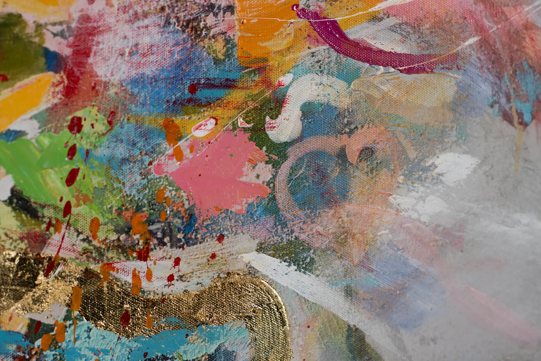 Handgemaltes Gemälde 'Burst of Emotions' 80x80cm | inkl. Echtheitszertifikat