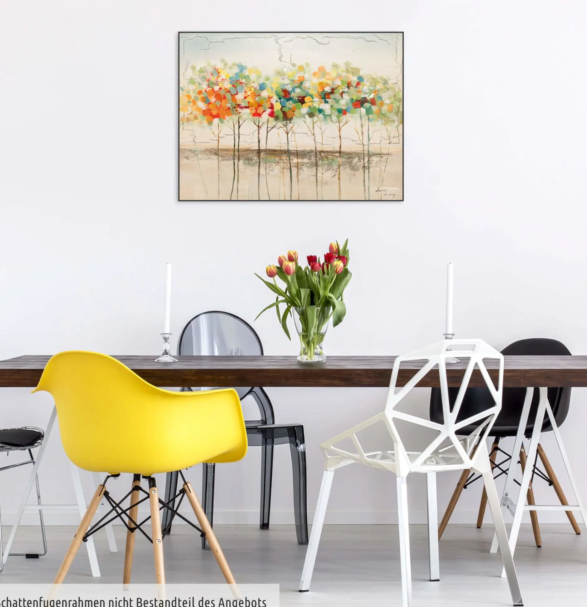 Handgemaltes Gemälde 'Bushy Reflection' 80x60cm | inkl. Echtheitszertifikat