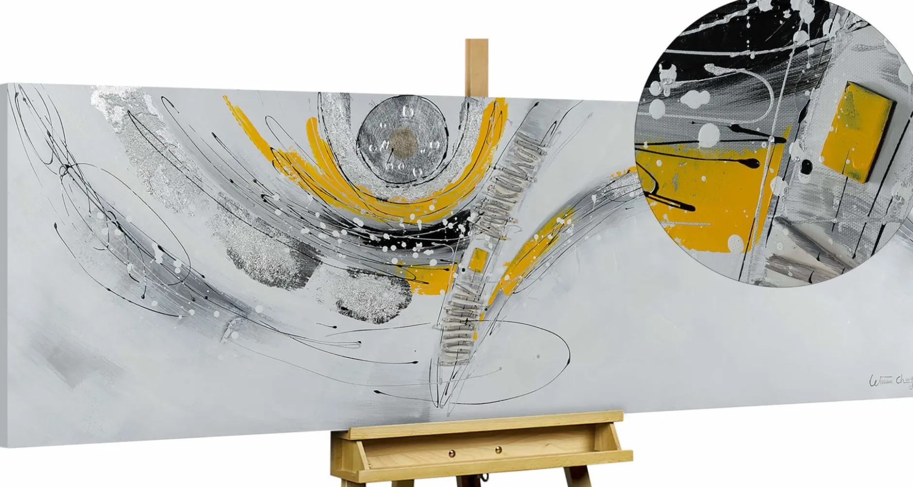 Handgemaltes Gemälde 'Busy Roads' 150x50cm | inkl. Echtheitszertifikat