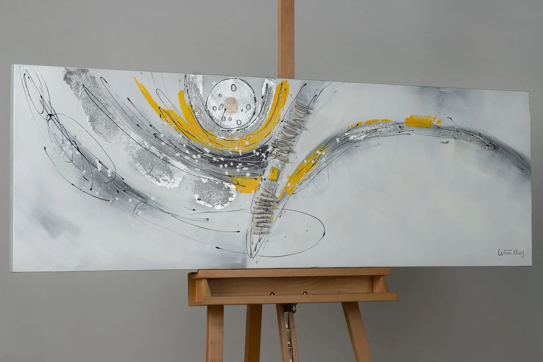 Handgemaltes Gemälde 'Busy Roads' 150x50cm | inkl. Echtheitszertifikat