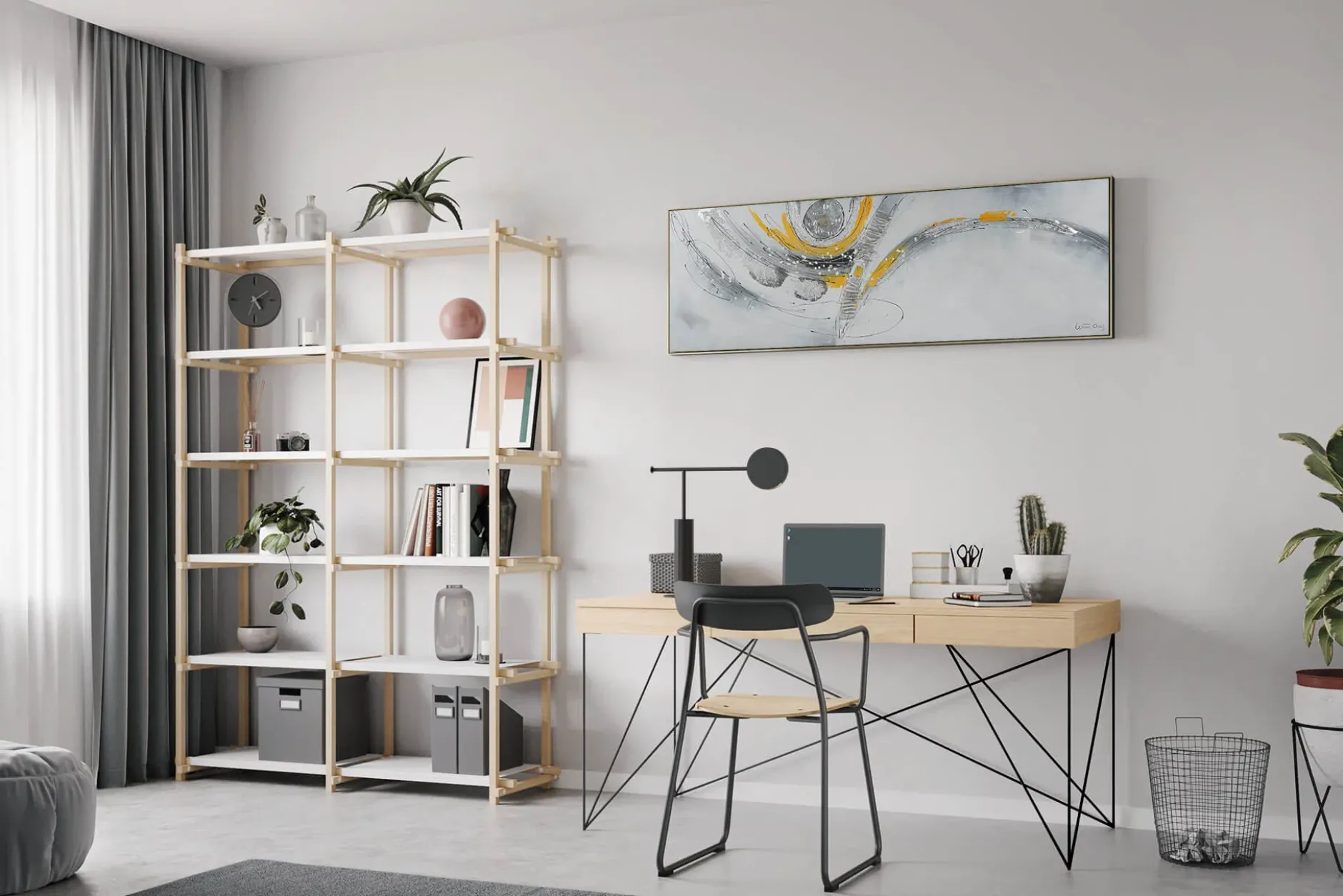 Handgemaltes Gemälde 'Busy Roads' 150x50cm | inkl. Echtheitszertifikat
