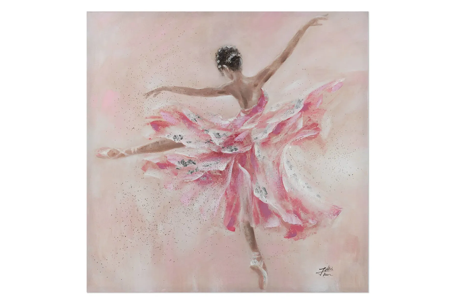 Handgemaltes Gemälde 'Butterfly Ballerina' 80x80cm | inkl. Echtheitszertifikat