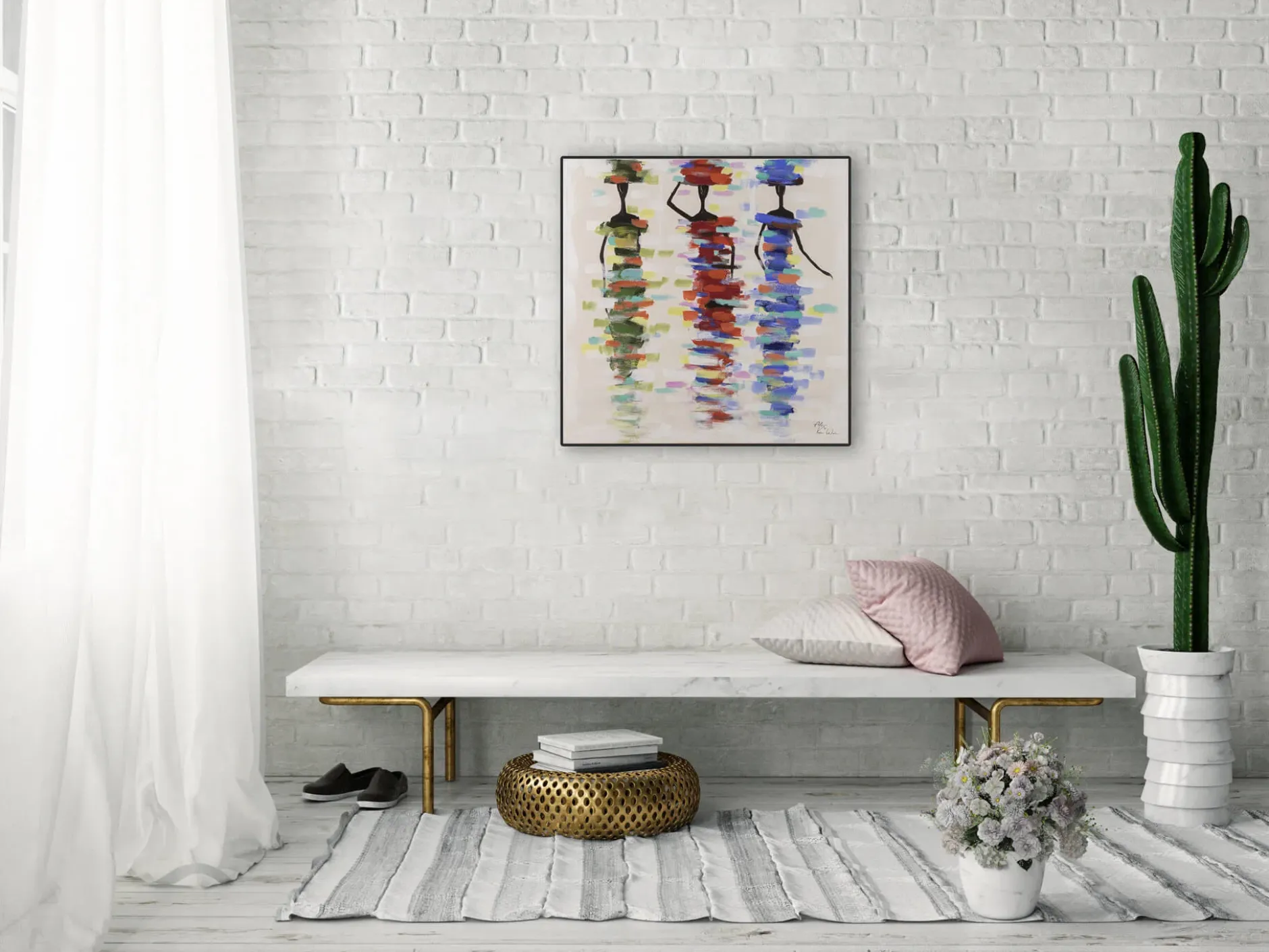 Handgemaltes Gemälde 'Calm Journey' 60x60cm | inkl. Echtheitszertifikat