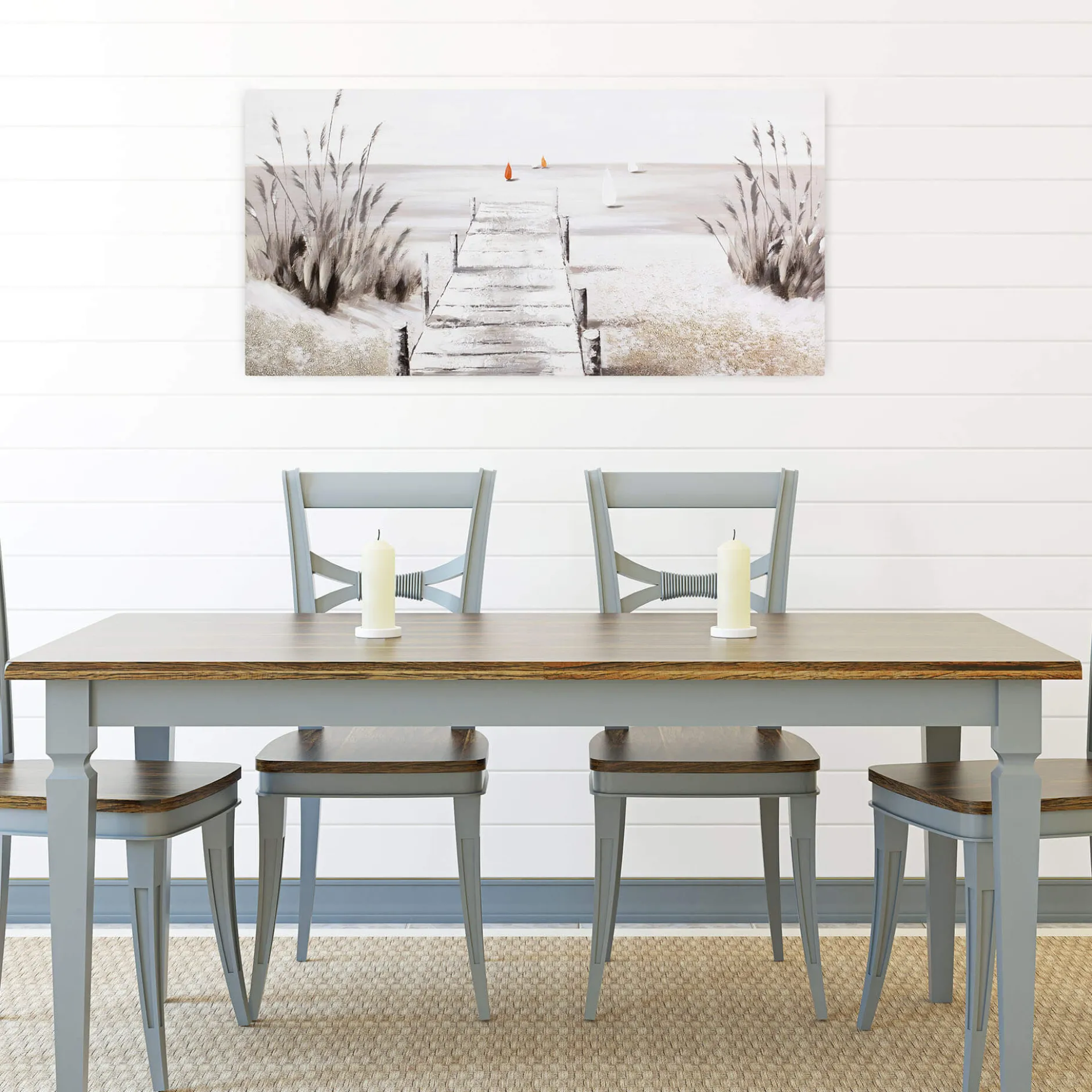 Handgemaltes Gemälde 'Careless Beach Day' 120x60cm | inkl. Echtheitszertifikat