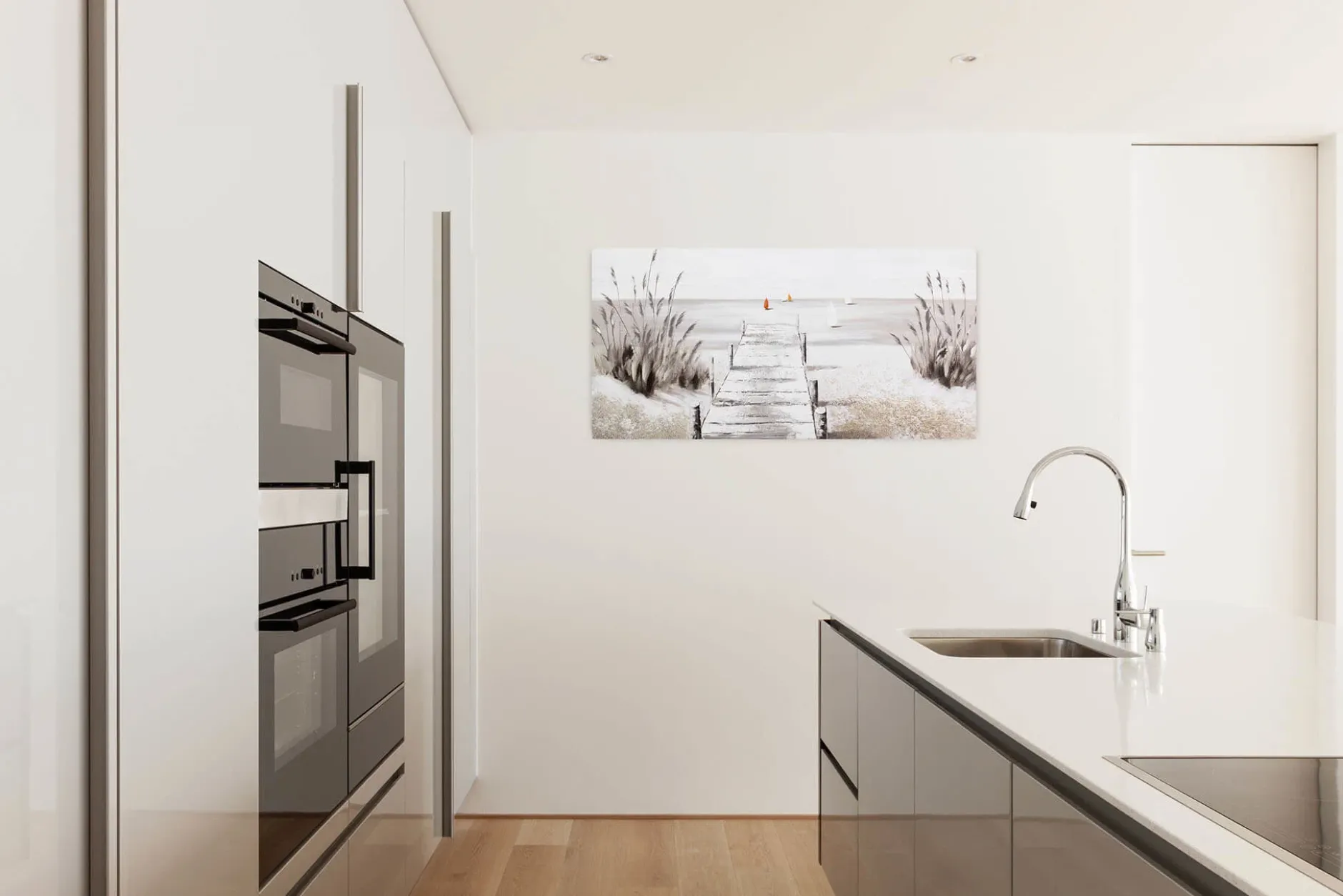 Handgemaltes Gemälde 'Careless Beach Day' 120x60cm | inkl. Echtheitszertifikat