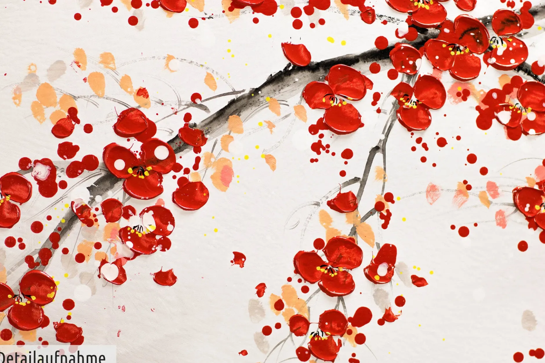 Handgemaltes Gemälde 'Cherrytree Alley' 150x50cm | inkl. Echtheitszertifikat