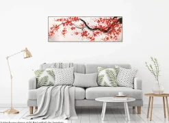 Handgemaltes Gemälde 'Cherrytree Alley' 150x50cm | inkl. Echtheitszertifikat